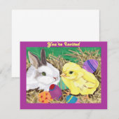 Aanpasbare uitnodiging voor paasvrienden (Voorkant / Achterkant)