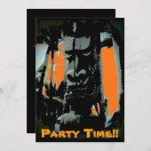 Aanpasbare uitnodigingen voor hawaii tiki (Voorkant / Achterkant)