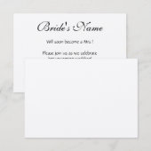 Aanpasbare uitnodigings sets voor trouwfeesten kaart (Voorkant / Achterkant)