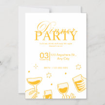 Aanpasbare uitnodigingskaart voor dinerfeest
