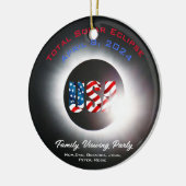aanpasbare USA Totale zonsverduistering 8 april 20 Keramisch Ornament (Links)