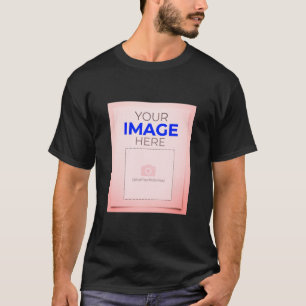 Aanpasbare "Uw Logo Hier" Minimalistische Schild T-shirt