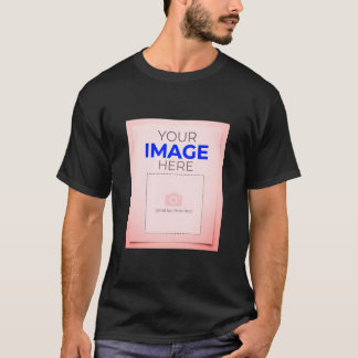 Aanpasbare "Uw Logo Hier" Minimalistische Schild  T-shirt