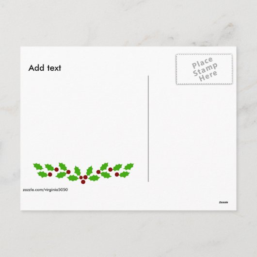 Aanpasbare vakantietemplate feestdagenkaart (Achterkant)