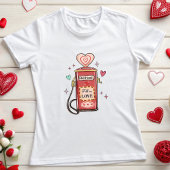 Aanpasbare Valentijn, Vul de Liefde Retro T-Shirt