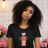 Aanpasbare Valentijn, Vul de Liefde Retro T-Shirt