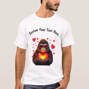 Aanpasbare Valentijn's Day met Bigfoot T-shirt