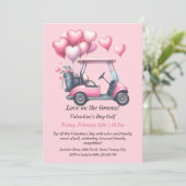 Aanpasbare Valentijnsdag golfuitnodiging Kaart (Staand voorkant)