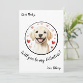 Aanpasbare Valentijnsdag kaart Labrador (Staand voorkant)