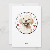 Aanpasbare Valentijnsdag kaart Labrador (Achterkant)