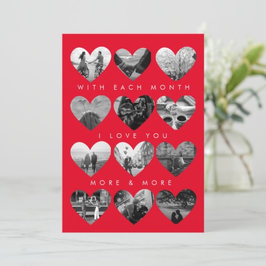 Aanpasbare Valentijnsdag Plat Kaart (Staand voorkant)