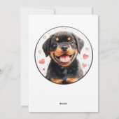 Aanpasbare Valentijnsdagkaart Rottweiler Feestdagenkaart (Achterkant)
