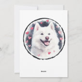 Aanpasbare Valentijnsdagkaart Samoyed Feestdagenkaart (Achterkant)