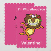 Aanpasbare Valentijnsdagkaart voor kinderen Feestdagenkaart (Voorkant / Achterkant)