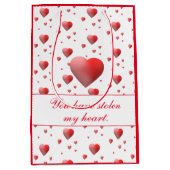 Aanpasbare Valentijnshart  Medium Cadeauzakje (Voorkant)