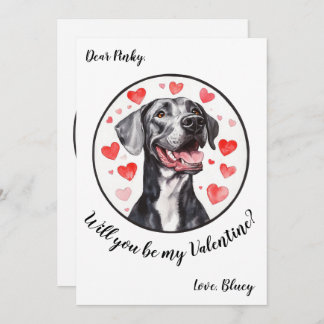 Aanpasbare Valentijnskaart Dog Argentinië Feestdagenkaart