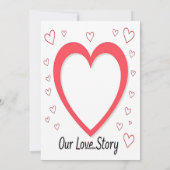 Aanpasbare Valentijnskaart – Ons liefdesverhaal Feestdagenkaart (Achterkant)