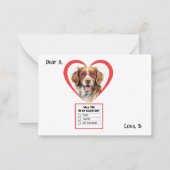 Aanpasbare valentijnskaart voor Brittany Spaniel h Notitiekaartje (Voorkant)