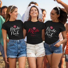 Aanpasbare Vampier Bruid Pack Bachelorette Party T-shirt