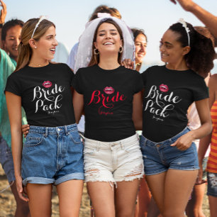 Aanpasbare Vampier Bruid Pack Bachelorette Party T-shirt