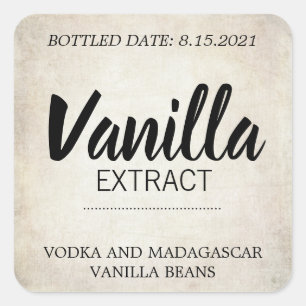 Aanpasbare Vanille-extract label BL_03sqbk