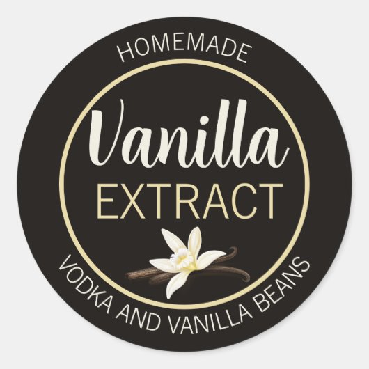 Aanpasbare Vanille-Extract Thuisgemaakte Label (Voorkant)