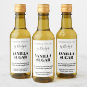 Aanpasbare Vanille Suiker Label AF_01sq Wijn Etiket (Flessen)