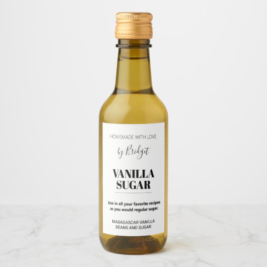 Aanpasbare Vanille Suiker Label AF_01sq Wijn Etiket (Voorkant)