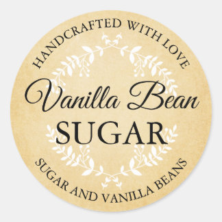Aanpasbare Vanille Suikerlabels VS001rd Ronde Sticker