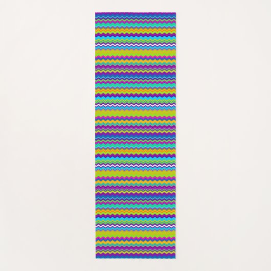 Aanpasbare, veelkleurige Wavy Lines Yogamat (Voorkant)