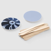 Aanpasbare ventilator met zwarte windmolenbladen handwaaier (Niet-gemonteerd)