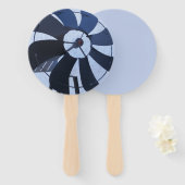 Aanpasbare ventilator met zwarte windmolenbladen handwaaier (Voorkant en achterkant)