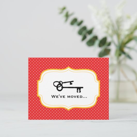 Aanpasbare verhuis aankondiging (Staand voorkant)