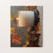 Aanpasbare Verjaag de somberheid Herfst-Thema Legpuzzel (Verticaal)