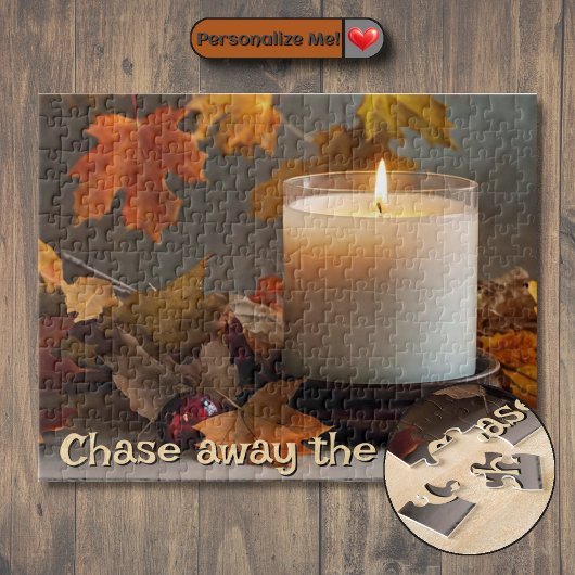 Aanpasbare Verjaag de somberheid Herfst-Thema Legpuzzel