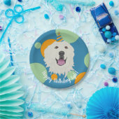 Aanpasbare Verjaardag Great Pyrenees Papieren Bordje (Feest)