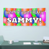 Aanpasbare VERJAARDAG met naam Spandoek (Beurs)