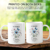 Aanpasbare verjaardags cosmos bloem oktober koffiemok