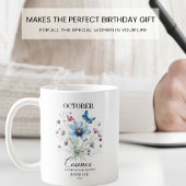 Aanpasbare verjaardags cosmos bloem oktober koffiemok