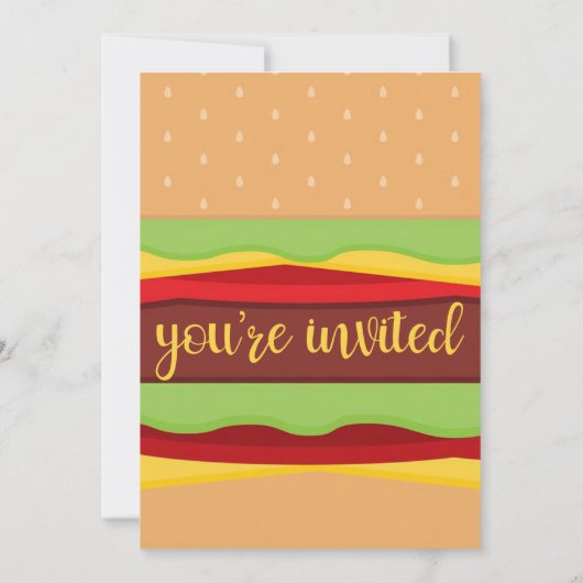 Aanpasbare verjaardagsfeest uitnodiging (Achterkant)