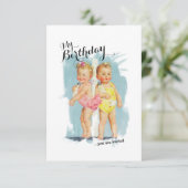 aanpasbare verjaardagsuitnodiging voor kinderen kaart (Staand voorkant)