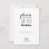 aanpasbare verjaardagsuitnodiging voor kinderen kaart (Achterkant)