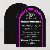 Aanpasbare verjaardagsuitnodiging voor volwassenen kaart (Voorkant / Achterkant)