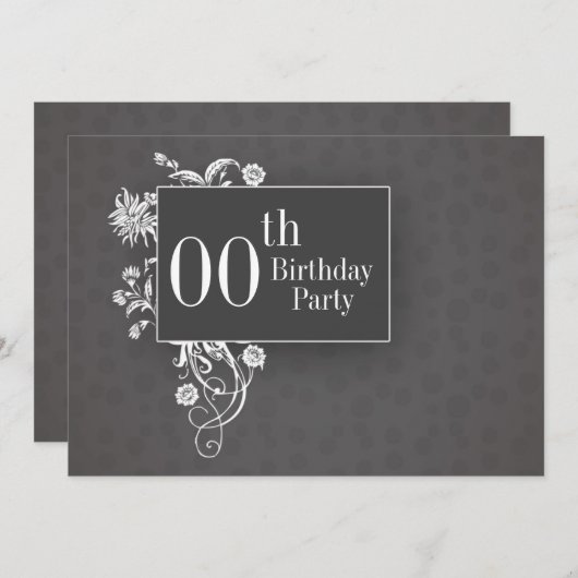 aanpasbare verjaardagsuitnodigingen kaart (Voorkant / Achterkant)