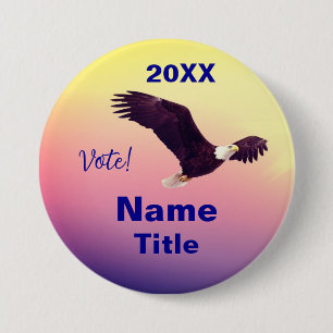 Aanpasbare Verkiezingen Politiek Ronde Button 7,6 Cm