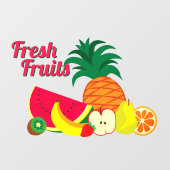 Aanpasbare verse fruitwinkel marktbedrijf raamsticker (Vel)