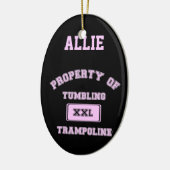 Aanpasbare versiering van trampoline gymnast keramisch ornament (Links)