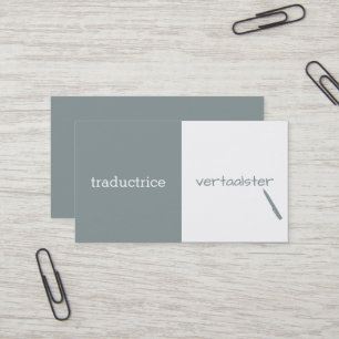Aanpasbare vertaler visitekaartje