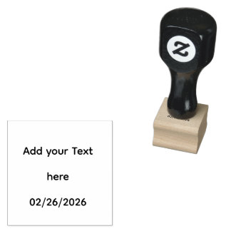 Aanpasbare Vierkante Houten Handvat Kunststof Stem Rubberstempel
