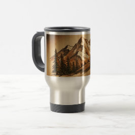 Aanpasbare Vintage Berg Reis Tumbler Reisbeker